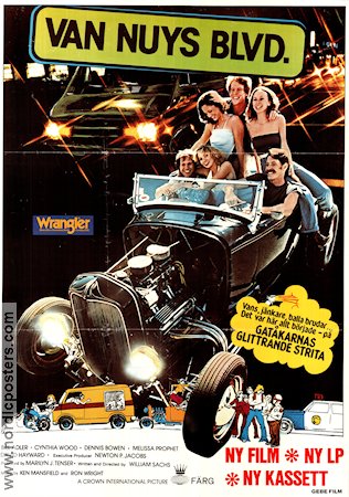 Van Nuys Blvd 1979 movie poster Bill Adler Cynthia Wood Dennis Bowen William Sachs Cars and racing