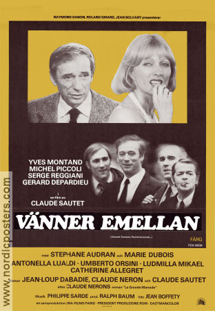 Vincent Francois Paul et les autres 1974 movie poster Yves Montand Michel Piccoli Serge Reggiani Claude Sautet