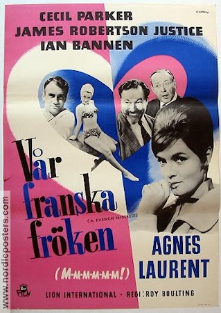 A French Mistress 1961 movie poster Cecil Parker Agnes Laurent