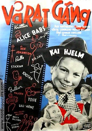 Vårat gäng 1942 movie poster Alice Babs Åke Grönberg John Botvid Gunnar Skoglund