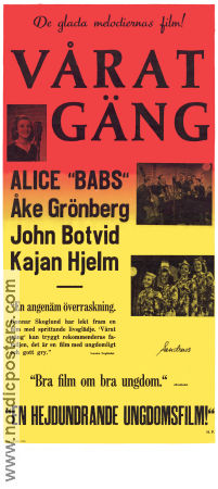 Vårat gäng 1942 movie poster Alice Babs Åke Grönberg John Botvid Gunnar Skoglund