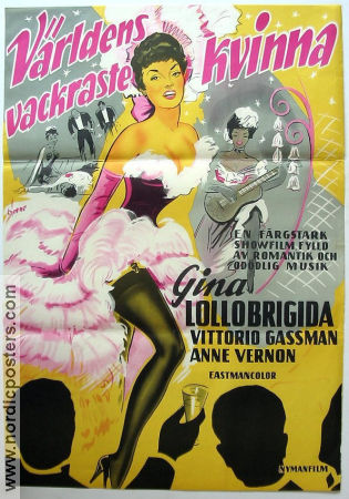 La donna piu bella del mondo 1955 movie poster Gina Lollobrigida Vittorio Gassman Robert Alda Robert Z Leonard