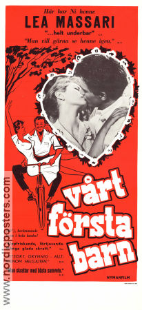 Vårt första barn 1959 movie poster Lea Massari Kids