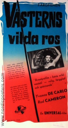 Västerns vilda ros 1945 poster Yvonne De Carlo Rod Cameron Andy Devine Charles Lamont