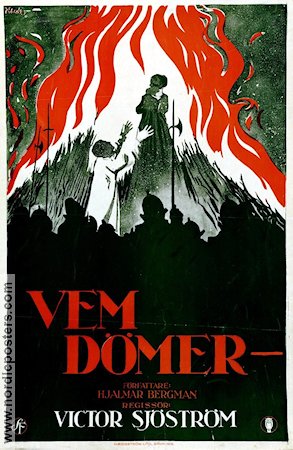 Vem dömer 1922 movie poster Victor Sjöström Writer: Hjalmar Bergman