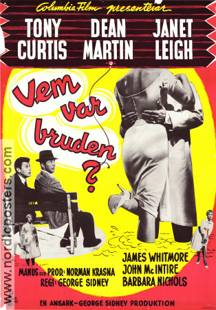 Vem var bruden 1960 poster Tony Curtis Dean Martin Janet Leigh George Sidney