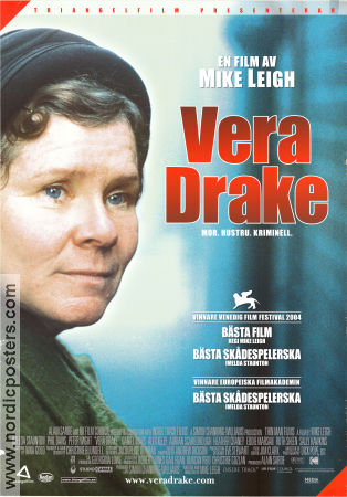 Vera Drake 2004 movie poster Imelda Staunton Jim Broadbent Heather Craney Mike Leigh