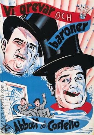 Vi grevar och baroner 1944 poster Abbott and Costello Bud Abbott Lou Costello Marion Hutton Jean Yarbrough