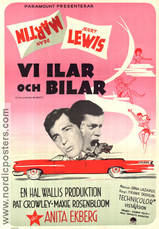 Vi ilar och bilar 1956 poster Dean Martin Jerry Lewis Anita Ekberg Frank Tashlin Bilar och racing