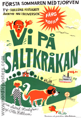 Vi på Saltkråkan 1968 movie poster Maria Johansson Torsten Lilliecrona Louise Edlind Manne Grünberger Olle Hellbom Find more: Saltkråkan Writer: Astrid Lindgren Skärgård Dogs From TV