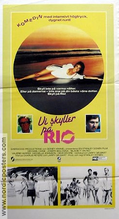 Blame it on Rio 1984 movie poster Michael Caine Michelle Johnson Joseph Bologna Stanley Donen Beach