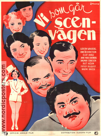 Vi som går scenvägen 1938 movie poster Elof Ahrle Bengt-Åke Bengtsson Rut Holm Gideon Wahlberg Find more: Large poster Eric Rohman art