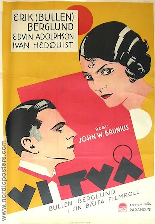 Vi två 1930 movie poster Erik Berglund Edvin Adolphson Margit Manstad