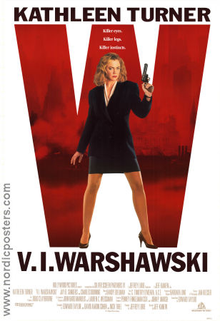 V.I. Warshawski 1991 movie poster Kathleen Turner Jay O Sanders Charles Durning Jeff Kanew