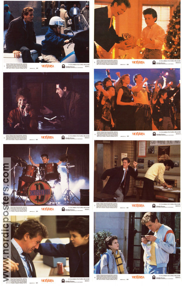 Vice Versa 1988 lobby card set Judge Reinhold Fred Savage Corinne Bohrer Brian Gilbert