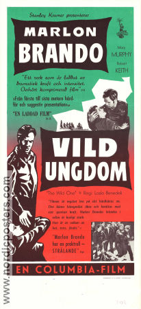 Vild ungdom 1953 poster Marlon Brando Mary Murphy Lee Marvin Laslo Benedek Motorcyklar