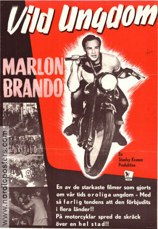 The Wild One 1953 movie poster Marlon Brando Mary Murphy Lee Marvin Laslo Benedek Motorcycles