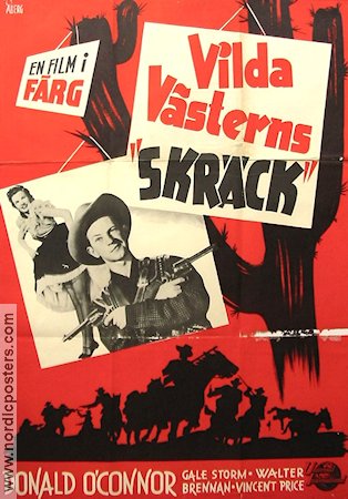 Vilda västerns skräck 1951 movie poster Donald O´Connor