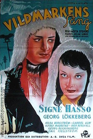 Vildmarkens sång 1940 movie poster Signe Hasso