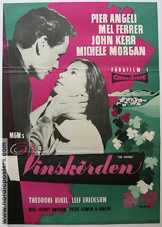 Vinskörden 1957 poster Pier Angeli Mel Ferrer John Kerr Jeffrey Hayden