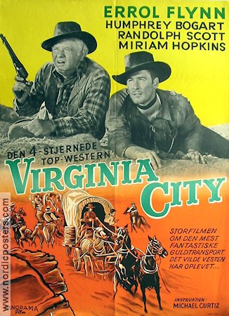 Virginia City 1940 movie poster Errol Flynn