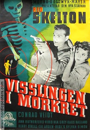 Whistling in the Dark 1941 movie poster Red Skelton Conrad Veidt Ann Rutherford S Sylvan Simon