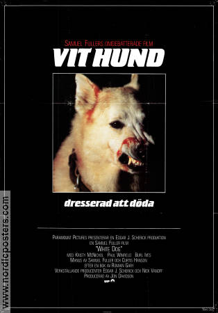 Vit hund 1982 poster Kristy McNichol Christa Lang Vernon Weddle Samuel Fuller Hundar