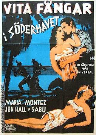 White Savage 1943 movie poster Maria Montez Jon Hall Sabu Beach