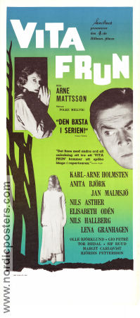 Vita frun 1962 poster Karl-Arne Holmsten Anita Björk Nils Asther Nils Hallberg Arne Mattsson Hitta mer: Hillman