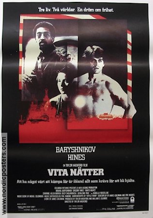 Vita nätter 1985 poster Mikhail Baryshnikov Gregory Hines Isabella Rossellini Taylor Hackford