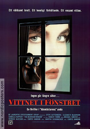 Vittnet i fönstret 1986 poster Steve Guttenberg Elizabeth McGovern Curtis Hanson