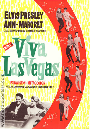 Viva Las Vegas 1964 movie poster Elvis Presley Ann-Margret Cesare Danova George Sidney Musicals