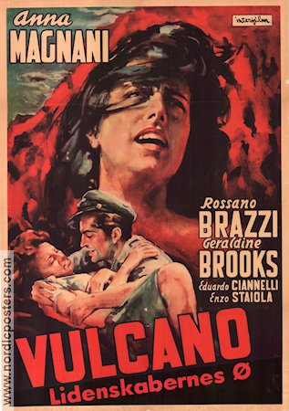 Vulcano 1950 movie poster Anna Magnani Rossano Brazzi