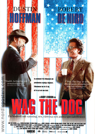 Wag the Dog 1997 movie poster Dustin Hoffman Robert De Niro Anne Heche Kirsten Dunst Barry Levinson Politics