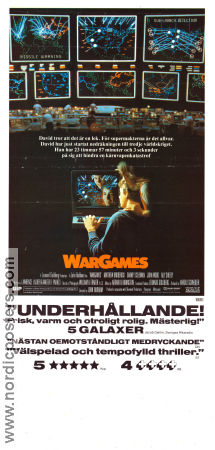 WarGames 1983 movie poster Matthew Broderick Ally Sheedy John Wood John Badham Cult movies