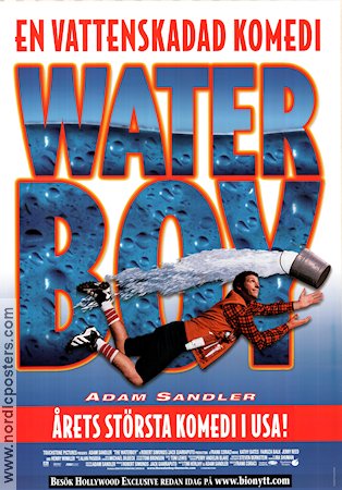 The Waterboy 1998 movie poster Adam Sandler Kathy Bates Henry Winkler Frank Coraci Sports