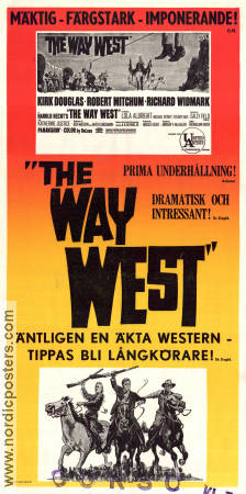 The Way West 1967 movie poster Kirk Douglas Robert Mitchum Richard Widmark Andrew V McLaglen