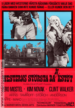 Westerns största bankstöt 1969 poster Zero Mostel Kim Novak Clint Walker Hy Averback