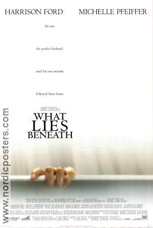 What Lies Beneath 2000 movie poster Harrison Ford Michelle Pfeiffer Robert Zemeckis