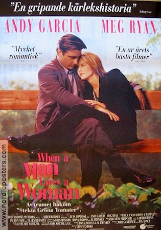 When a Man Loves a Woman 1994 movie poster Andy Garcia Meg Ryan Eller Burstyn Luis Mandoki Romance