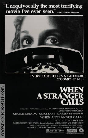 When a Stranger Calls 1979 movie poster Charles Durning Carol Kane Rutanya Alda Fred Walton Telephones