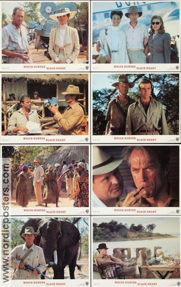 White Hunter Black Heart 1990 lobby card set Clint Eastwood