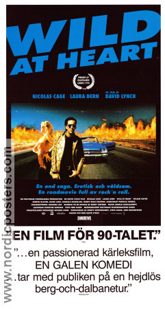 Wild At Heart 1990 movie poster Nicolas Cage Laura Dern David Lynch Cars and racing