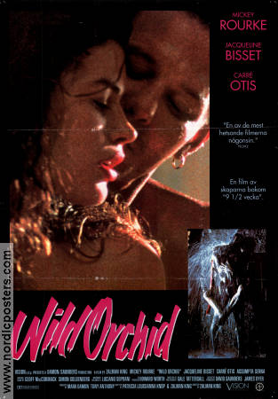 Wild Orchid 1990 poster Mickey Rourke Jacqueline Bisset Zalman King Damer