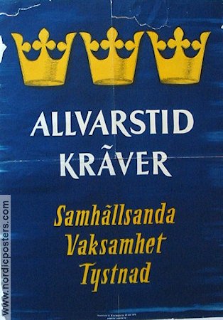 Allvarstider 1939 poster Politics