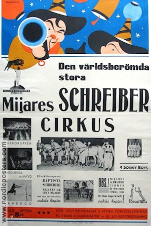 Schreiber cirkus 1940 poster Circus