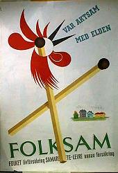 Folksam Folket livförsäkring Samarbete 1950 poster Find more: Folksam