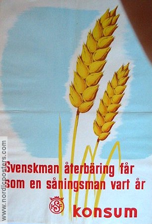 Konsum återbäring 1941 poster Find more: Kooperativa Förbundet KF