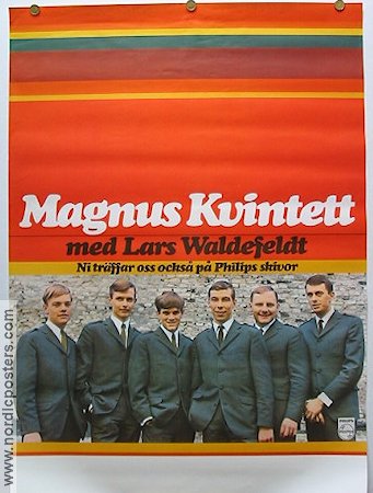Magnus Kvintett Philips 1968 poster Lars Waldefeldt Find more: Concert poster Find more: Dansband Rock and pop