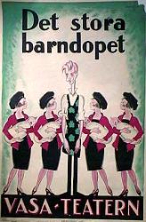 Vasateatern Det stora barndopet 1925 poster Find more: Revy